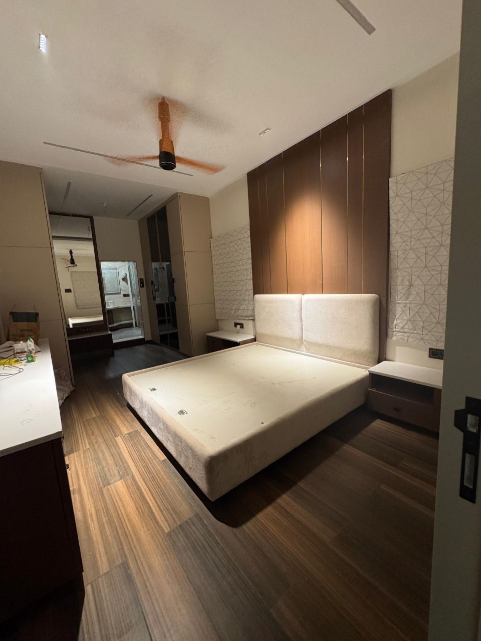 Contemporary Bedroom with Custom Lighting Design